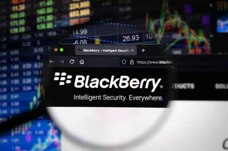 Kaufbeuren,,Germany,-,June,8,,2021:,Blackberry,Company,Logo,On