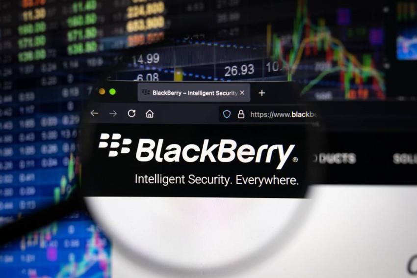 Kaufbeuren,,Germany,-,June,8,,2021:,Blackberry,Company,Logo,On