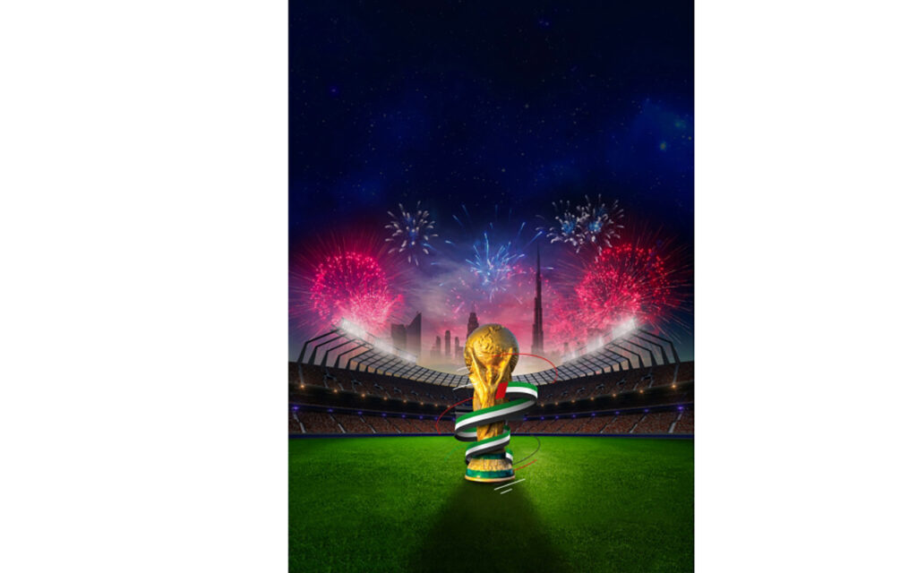 Stadium,Sunset,With,People,Fans,And,Fireworks.,3d,Render,Illustration