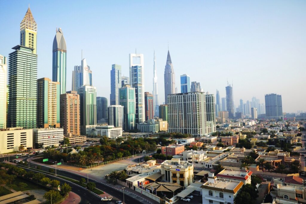 FILE PHOTO: A general view of the Burj Khalifa and the downtown skyline in Dubai