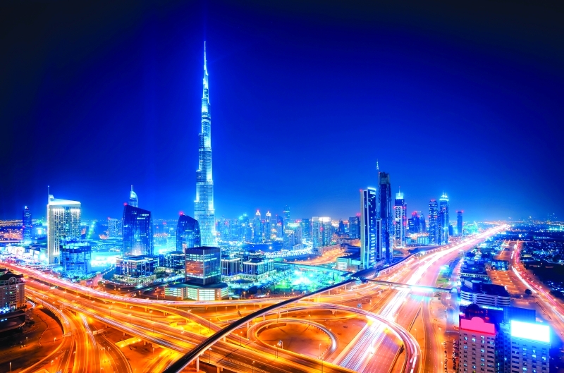 Amazing,Night,Dubai,Downtown,Skyline,,Dubai,,United,Arab,Emirates