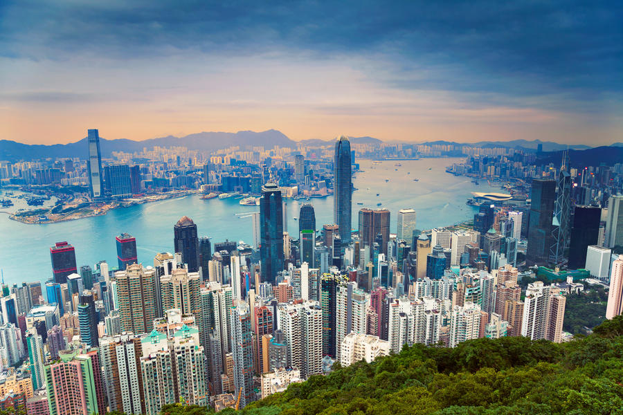 Hong Kong. Image of Hong Kong skyline view from Victoria Peak.