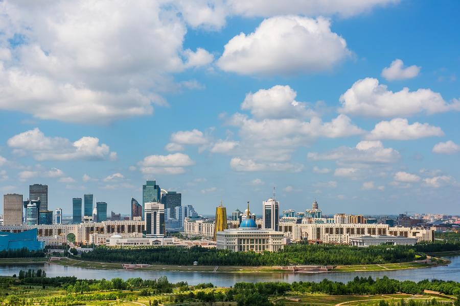 Top view of the residence of the President of Kazakhstan, the go
