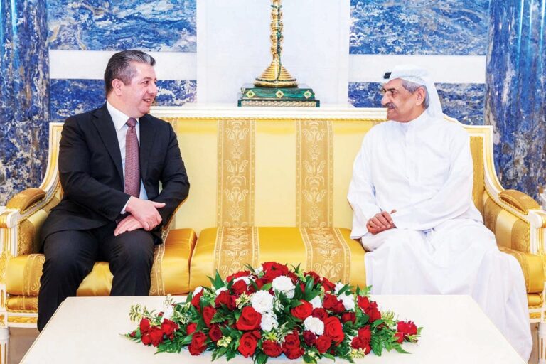 حاكم الفجيرة يستقبل رئيس حكومة إقليم كردستان العراق ويبحث معه العلاقات المشتركة.