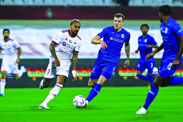 مباراة كرة قدم كاس رئيس الدولة بين فريق نادي الشارقة و نادي النصر نادي الشارقة ملعب  ستاد نادي الشارقة،January 31, 2023.تصوي غلام كاركر