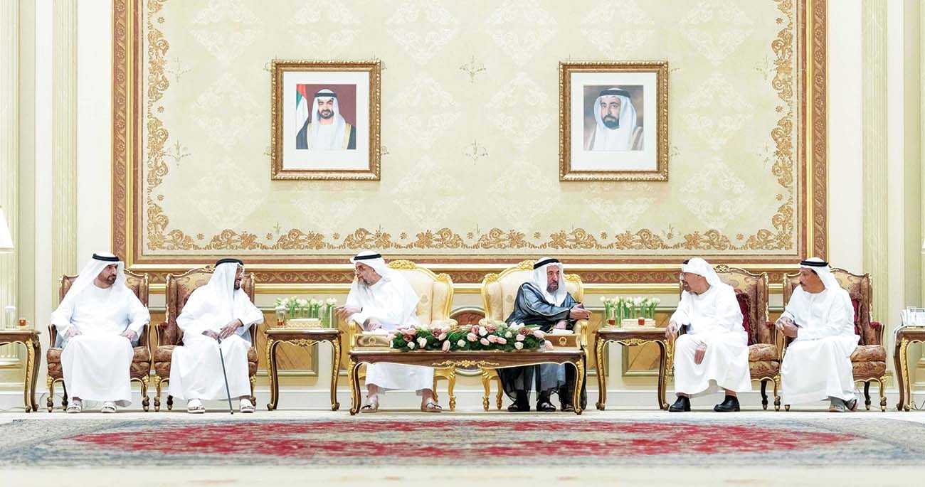 حاكم الشارقة يواصل استقبال المهنئين بشهر رمضان المبارك.
