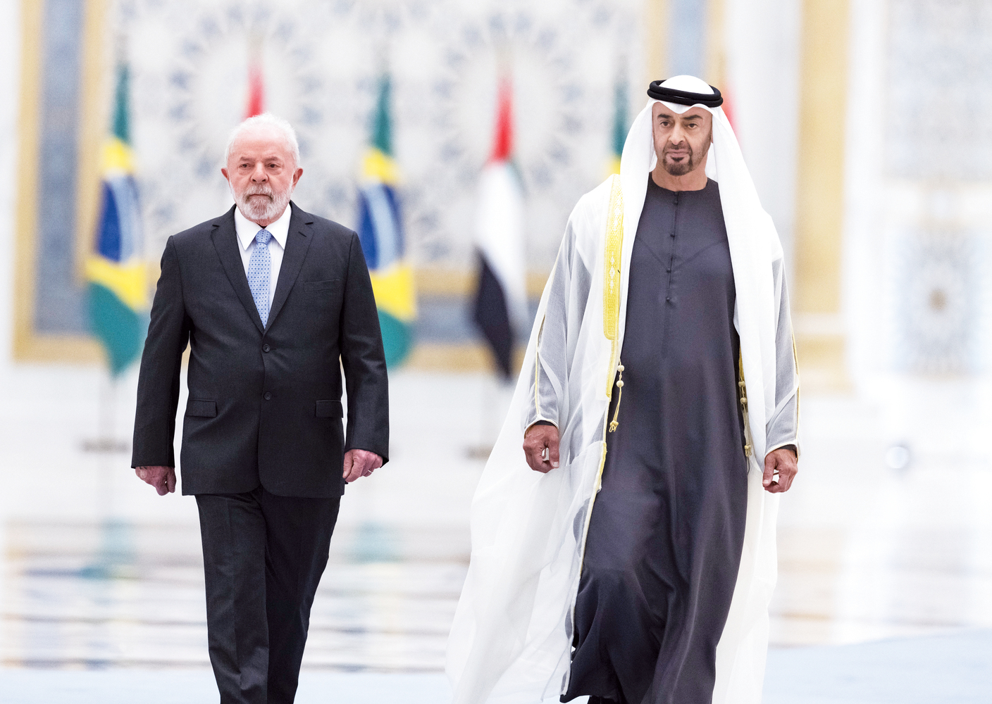 جرت له مراسم استقبال رسمية .. رئيس الدولة يستقبل رئيس البرازيل.