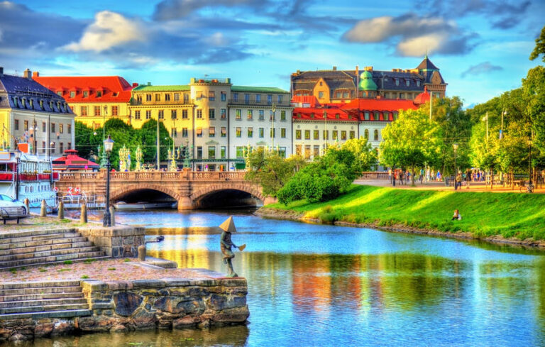 Canal,In,The,Historic,Centre,Of,Gothenburg,,Sweden