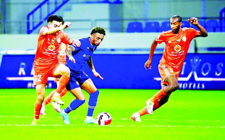 مباراة فريق نادي النصر و نادي عجمان لـ كرة القدم دوري أدنوك للمحترفين - دبي 2022 م