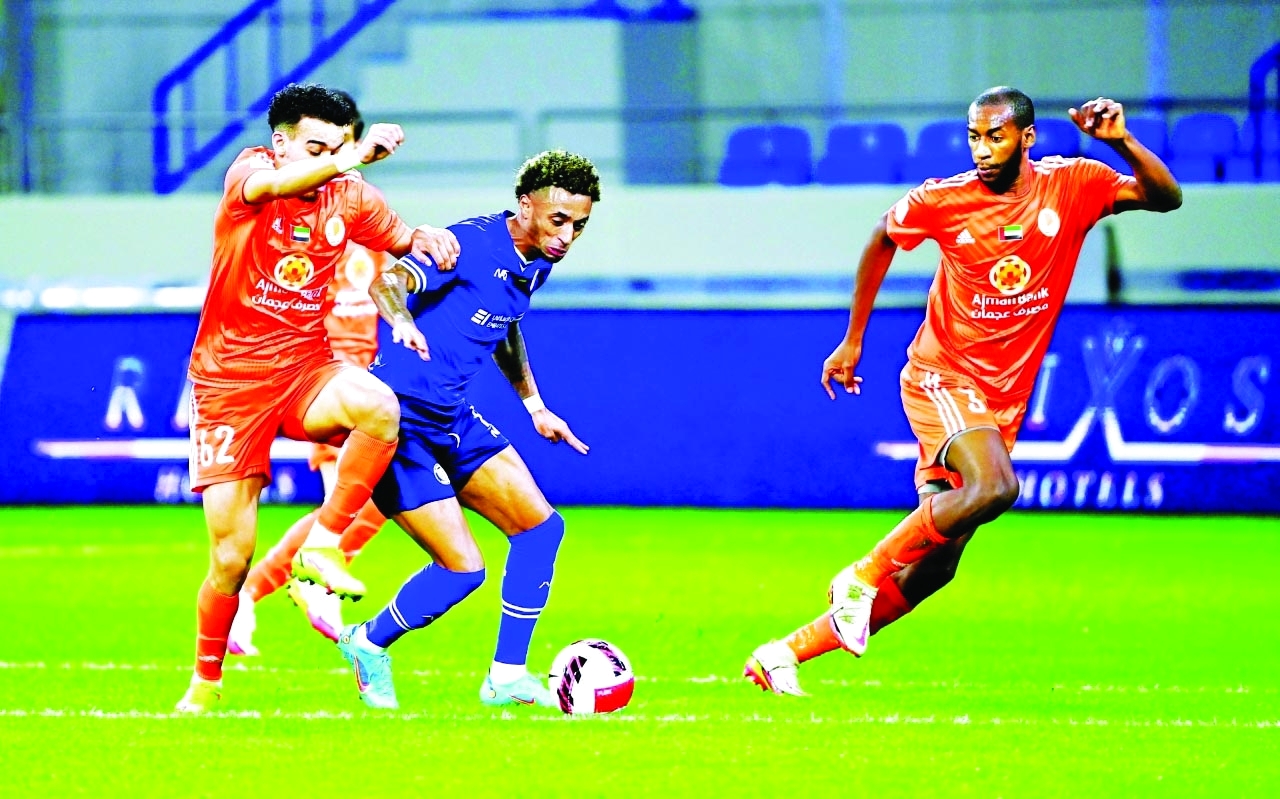 مباراة فريق نادي النصر و نادي عجمان لـ كرة القدم دوري أدنوك للمحترفين - دبي 2022 م