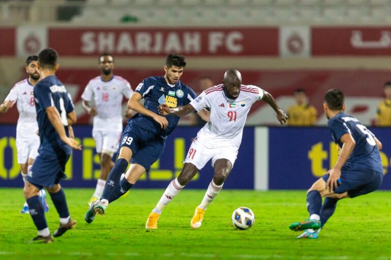 مباراة فريق نادي الشارقة و ناساف الأوزبكي دوري ابطال اسيا لـ كرة القدم - الشارقة 2023 م