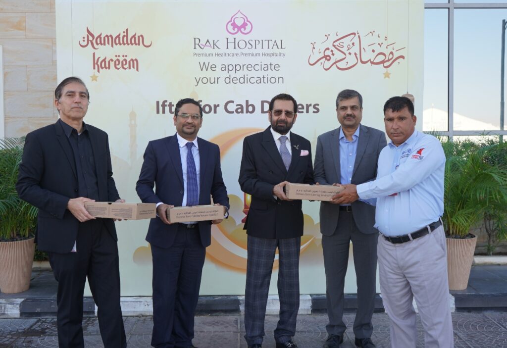 RAK Hospital Iftar Boxes distribution to RAK Taxi drivers
