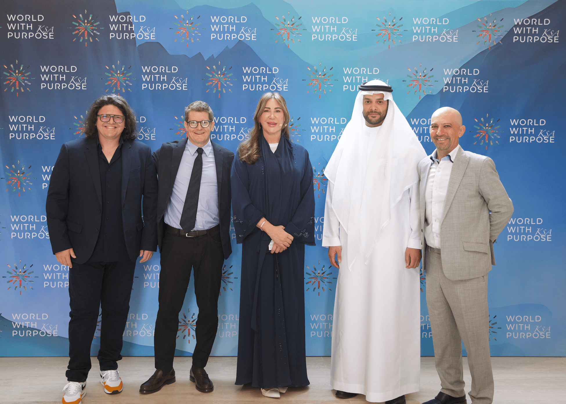 From left to right - Angelo Dalli, Mike Sanor, Roberta calarese and Ayth bin Ibrahim Al-Mubarak
