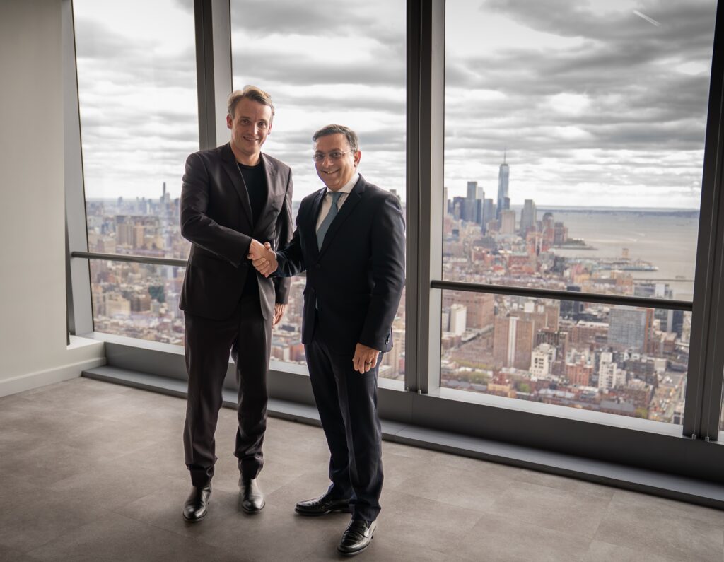 From the left Christian Klein, CEO of SAP SE, Zubin Karkaria, founder and CEO of VFS Global - 2