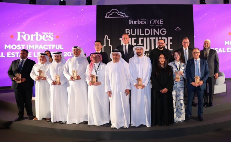 award ceremony honoring a group of the region’s most influential real estate leaders