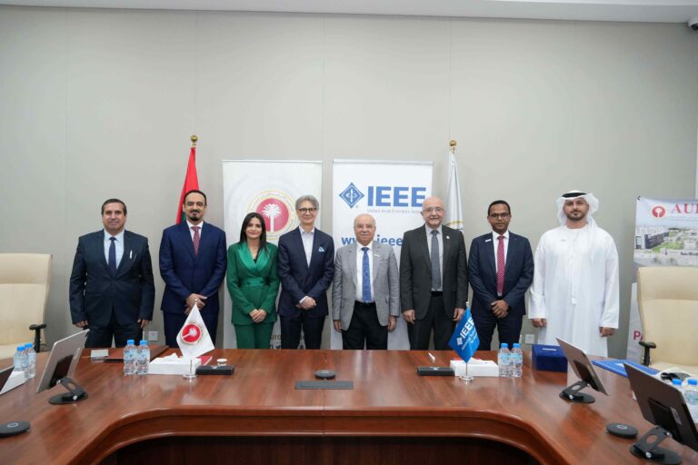 AURAK and IEEE officials after MoU signing