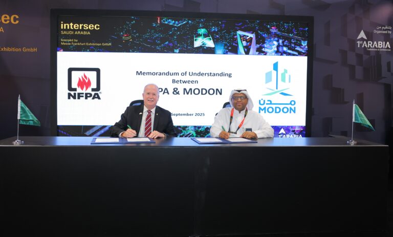 L-R_Jim Pauley, President & CEO, NFPA and Eng. Ali Al Oliwah, Director of Safety & Security, MODON