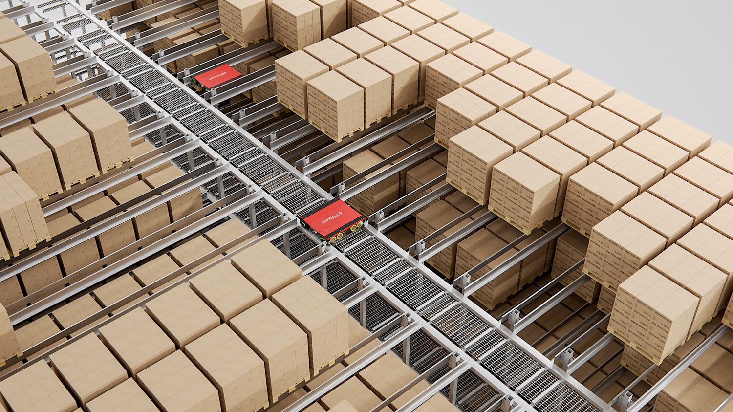 Image 3 – High-density pallet storage with roaming shuttle technology