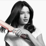 Dyson Airstrait in Ceramic Pink and Rose Gold