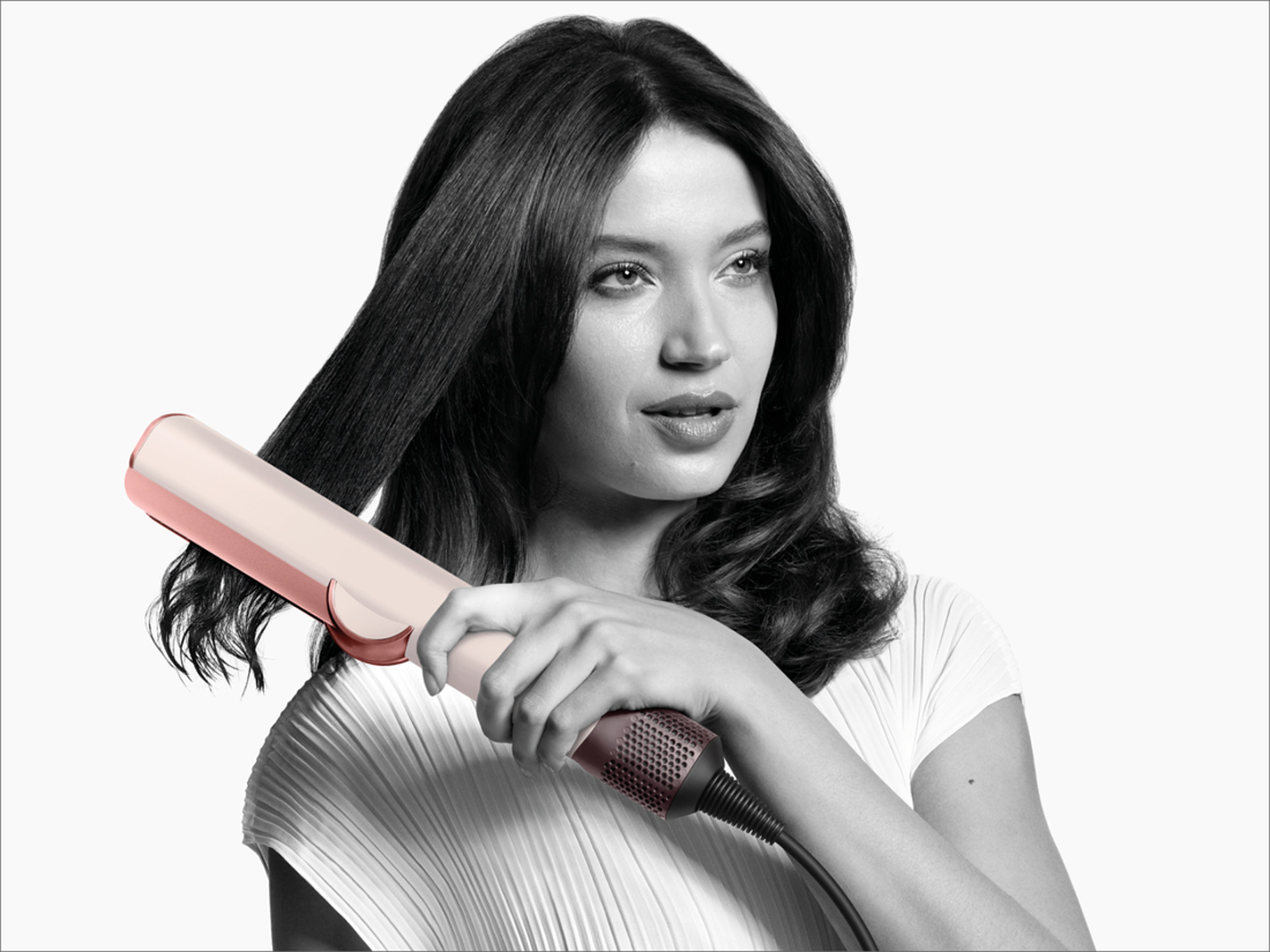 Dyson Airstrait in Ceramic Pink and Rose Gold