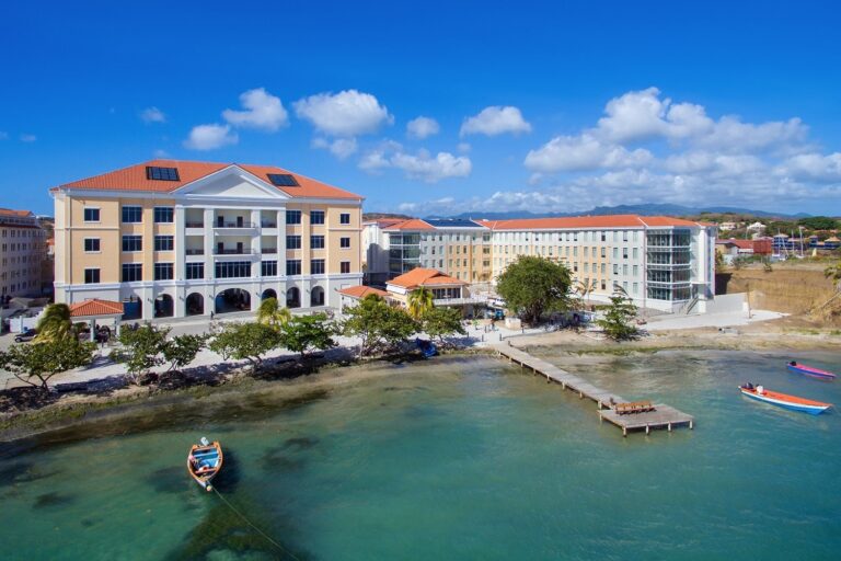 SGU Grenada campus view from the seaside